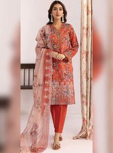 Zohra By Motifz Embroidered Lawn 3 Piece Unstitched Suit MT25FE D-5377 NURA